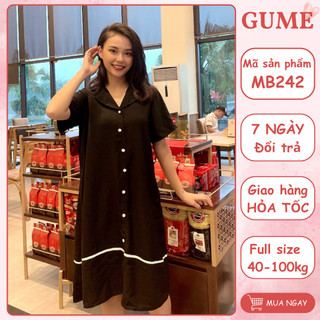 Đầm bầu công sở váy bầu đẹp đen xuông cổ tim cúc trắng dọc mb242