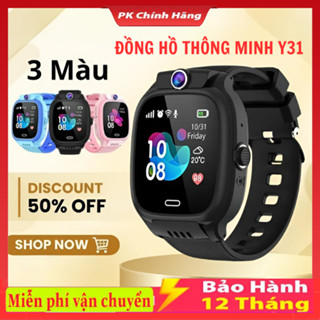  Đồng Hồ Thông Minh Trẻ Em Y31   Y92   Q12  Lắp Sim Nghe Gọi - Định Vị Cảnh Báo Nguy Hiểm,Có Tiếng Việt 