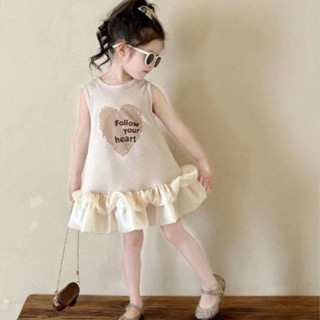 Váy bé gái- Váy bé gái sát nách hình tim dáng đuôi cá dễ thương cho bé từ 1 tuổi đến 5 tuổi