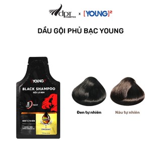 [DÀNH CHO TÓC BẠC] Dầu gội phủ bạc tại nhà lên màu sau 5 phút YOUNG Việt Nam hương thơm dễ chịu (1 gói x 30ml)