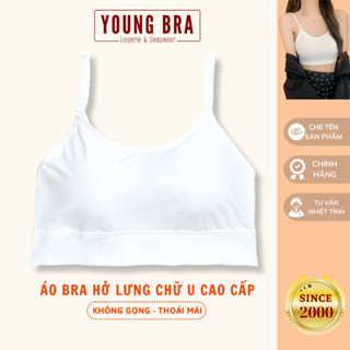  Áo 2 Dây Nữ Có Mút Ngực Dính Liền Thông Hơi Thoáng Khí Young Bra - Áo Lót Nữ Không Gọng Croptop Thun Mát Lạnh 