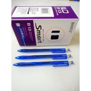 Hộp 48 bút bi baoke smart b13 ngòi 1.0mm - nắp bấm tiện lợi