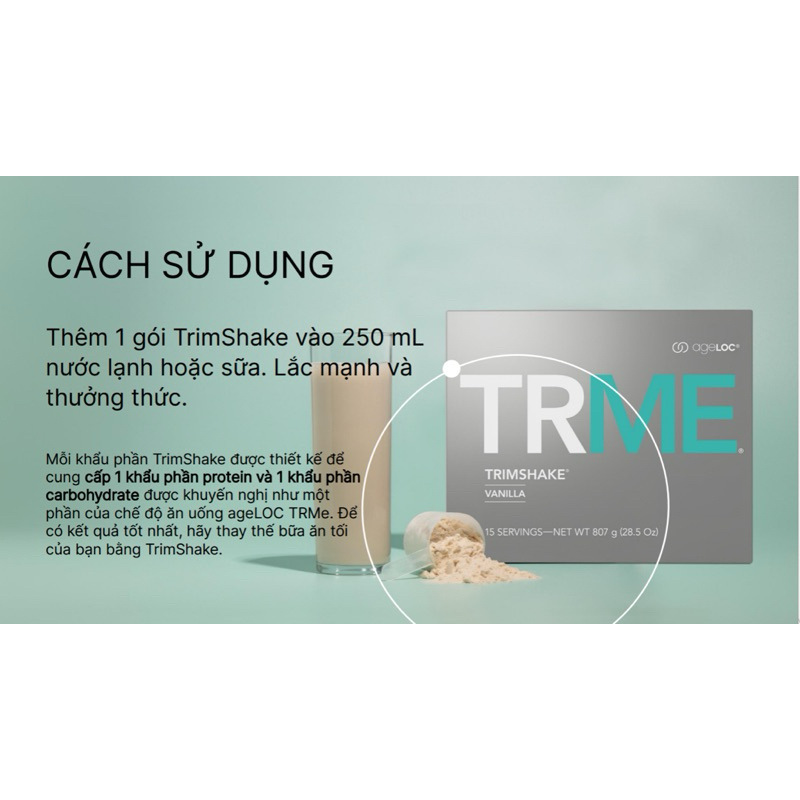 Bộ AgeLOC TRME kiểm soát cân nặng Nuskin