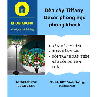 Đèn cây Tiffany kiểu dáng trang nhã sang trọng Decor phòng ngủ phòng khách