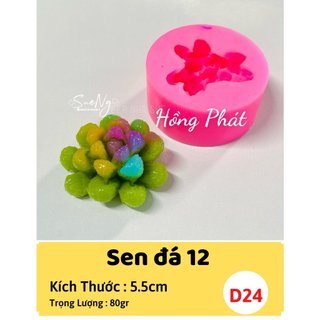 Khuôn Silicon 4D Hoa Sen, Lá, Sen đá