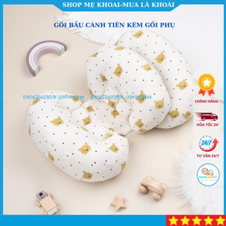 Gối bầu cánh tiên kèm gối phụ kê đỡ bụng, tựa lưng cho mẹ bầu-Khoaibaby