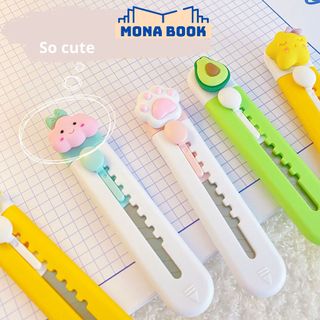 Dao rọc giấy MONABOOK CUTE hình hoạt hình dễ thương độc đáo, dao rọc giấy đa năng