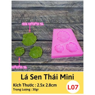 Khuôn Silicon 4D Hoa Sen, Lá, Sen đá