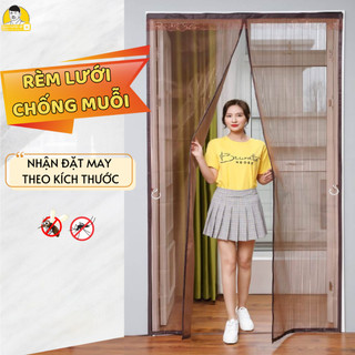 Rèm lưới chống muỗi nam châm dán tự động chống muỗi côn trùng, rèm cửa nam châm chống muỗi chất lượng cao dán tường