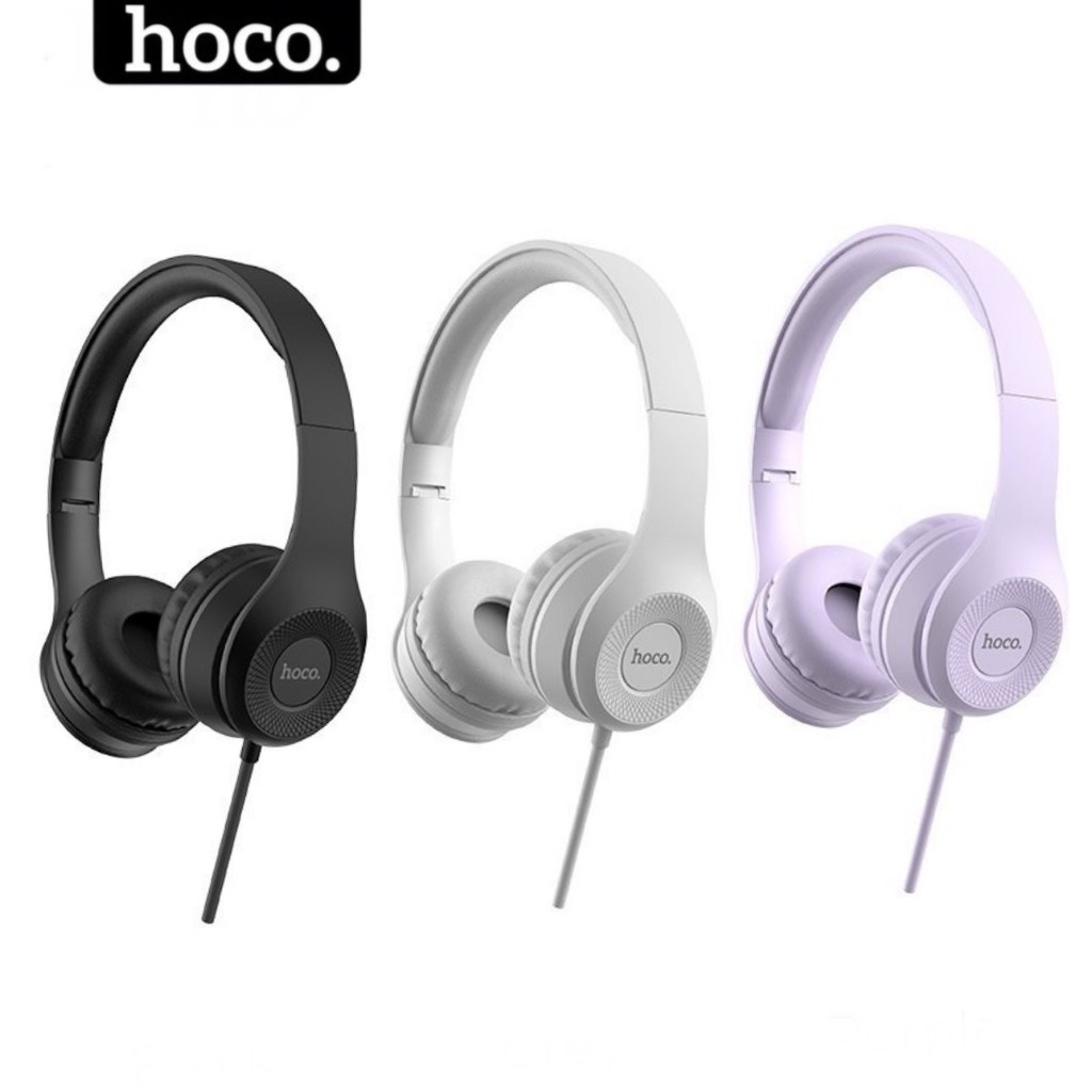 Tai nghe có dây chụp tai chính hãng Hoco tai nghe over ear dùng học tập nghe nhạc chơi game