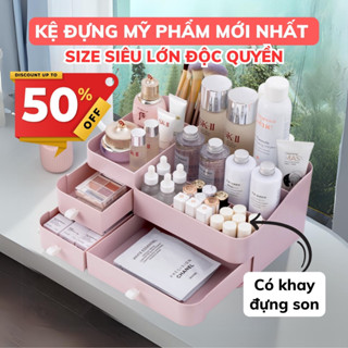 Kệ Đựng Mĩ Phẩm Đồ Trang Điểm Để Bàn Bằng Nhựa Cao Cấp, Hộp Đựng Mỹ Phẩm Đựng Đồ Makeup Chia Ngăn