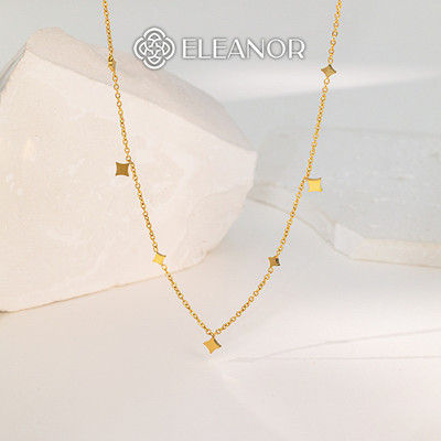 Dây chuyền nữ titan Eleanor Accessories đính charm ngôi sao vòng cổ basic phụ kiện trang sức 7716