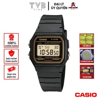 Đồng hồ nam dây nhựa Casio chính hãng F-91WG-9QHDF (35mm)