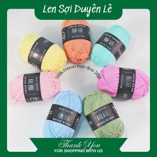 Len milk cotton mác đen 50gr