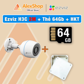 Camera ezviz h3c color + thẻ 64g+ hộp kỹ thuật camera ngoài trời