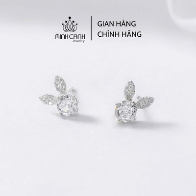 Bông Tai Thỏ Đính Đá Bạc Ta - Minh Canh Jewelry