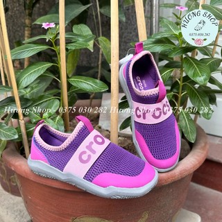 Giày trẻ em, giày slip on hồng chữ to siêu êm mềm nhẹ, thoáng khí, chống trơn trượt cho bé