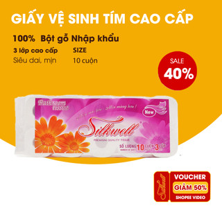 Vệ sinh tím cao cấp 10 cuộn chính hãng