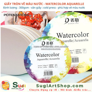 Giấy tròn vẽ màu nước 300gsm Potentate - DORERART watercolor Aquarelle