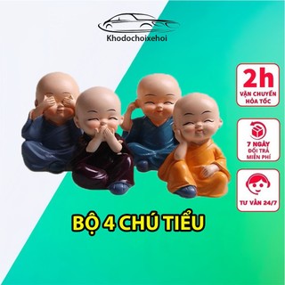Bộ Tượng Tứ Không – Gồm 4 Chú Tiểu Bịt Tai, Bịt Mắt, Bịt Miệng, Bịt Thân