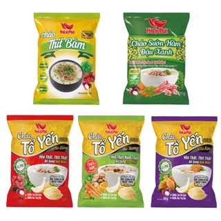 Cháo gói ăn liền YLP - COMBO 30 gói, 5 vị yến gold, nấm, gà, đậu xanh, thịt bằm, mỗi vị 6 gói