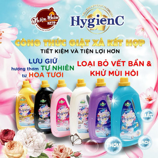 Combo 2 Can Nước Giặt Xả HygienC Việt Nam 2in1 Can 2kg - 