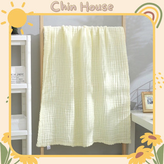 Khăn tắm xô muslin 6 lớp nền màu cho bé, khăn tắm khăn quấn cho bé đa năng xô muslin mềm mại thấm hút tốt