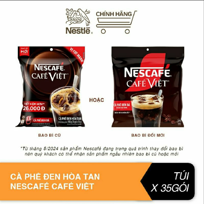 cafe đen nescafe bịch 35 gói*16g