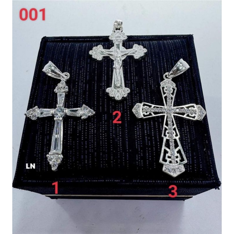 Mặt thánh giá mân côi bạc