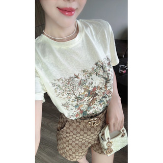 Áo phông be chim cây