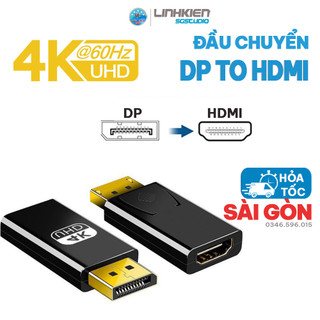 Đầu Chuyển DP to HDMI 4K HD 60 HZ/ Full HD DisplayPort Cho PC/TV Chất Lượng Hình Ảnh Rõ Nét Mượt Mà