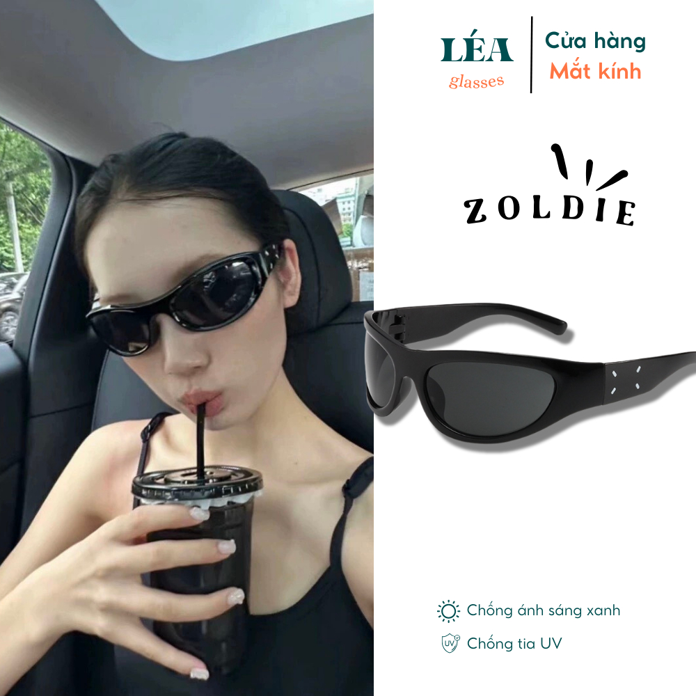 [LÉA GLASSES] Kính mát nam nữ thời trang ZOLDIE Bayonetta Y2K dáng Oval phong cách Vintage HOT TREND
