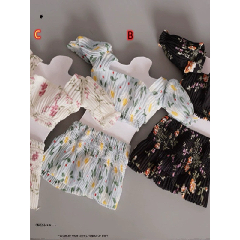 [PRE-ORDER] Quẩn Áo Trang Phục SA Toys Áo Tay Phồng + Váy Thun Hoa - Mô Hình Figure 1/6 1:6