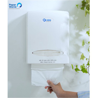 Hộp đựng khăn giấy ROTO RT8038A, chất liệu nhựa ABS, màu trắng