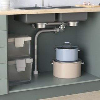 Xiphong chậu rửa bát ống cứng chịu nhiệt, tiết kiệm tối đa diện tích hộc tủ, dùng cho chậu có đường kính 2 hố 11cm