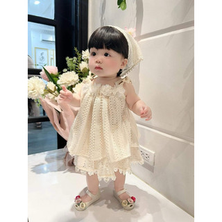 (sẵn) set tiểu thư đáng yêu 3 chi tiết váy- chíp -khăn( loại I)
