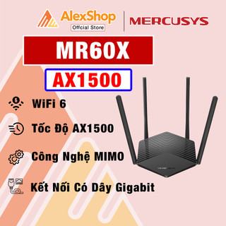 Router wifi 6 mercusys mr60x, tốc độ ax1500, công nghệ mimo và ofdma - chính hãng