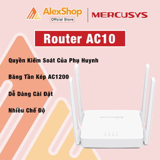 [AC1200] Router Wifi Mercusys AC10, AC1200 Băng Tần Kép, Chức Năng Kích Sóng WiFi, Làm Router, Mở Rộng Wifi