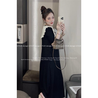 Váy xuông cổ bèo đính ngọc