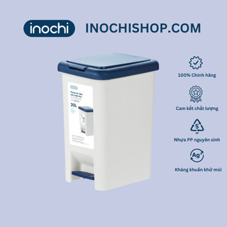 Thùng rác đạp chữ nhật mẫu đẹp Inochi size 20L có lõi