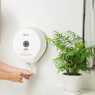 Hộp đựng giấy vệ sinh ROTO RT3203A | chất liệu nhựa ABS màu trắng