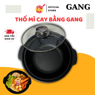  Nồi thố mỳ cay cháo ếch bằng gang 18cm chống dính kèm nắp tiện lợi- BanaCook 