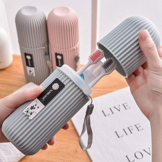 Hộp đựng bàn chải đánh răng tiện dụng mang đi du lịch cắm trại, kem đánh răng, cốc đánh răng du lịch đa năng tiện dụng,