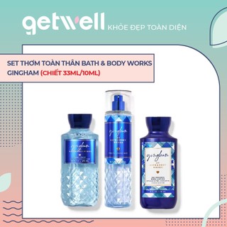 Mẫu thử Sản Phẩm Tắm Dưỡng Xịt Thơm Toàn Thân Bath & Body Works - GINGHAM