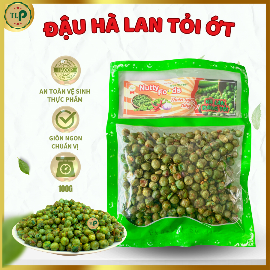 ĐẬU HÀ LAN TỎI ỚT BỊCH 100G