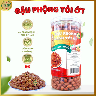 Đậu phộng rang tỏi ớt tân lộc phát hũ 500g