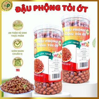 Đậu phộng rang tỏi ớt 1kg - combo 2 hũ 500g
