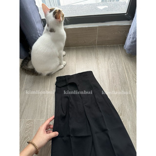 [Mã 11] Quần Tây Nút Cài Lệch Xếp Ly