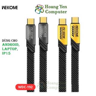 Cáp sạc nhanh type c to type c wekome wdc-192 - bh 6 tháng