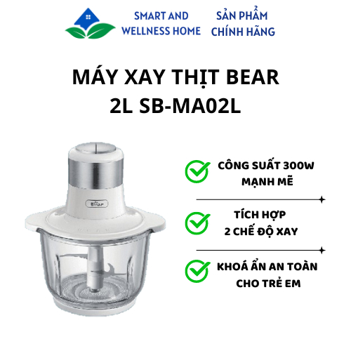 Máy Xay Thịt Bear 2L SB-MA02L - Bảo hành 18 tháng